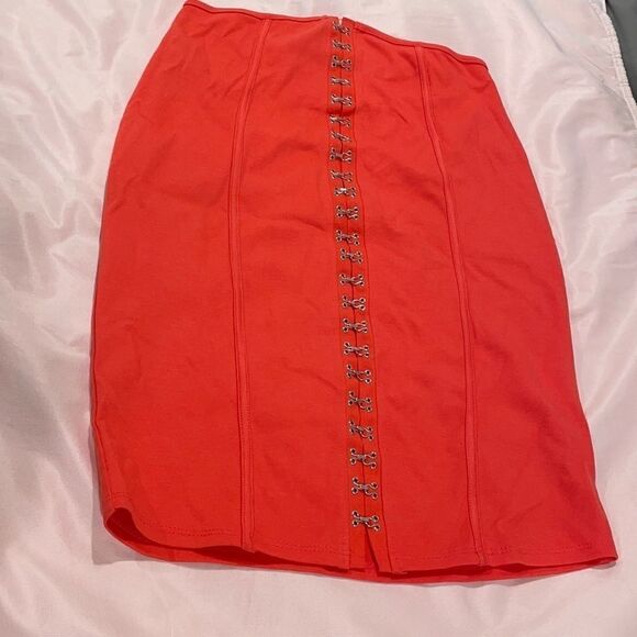 Retro salmon Eye hook skirt - Picture 1 of 6